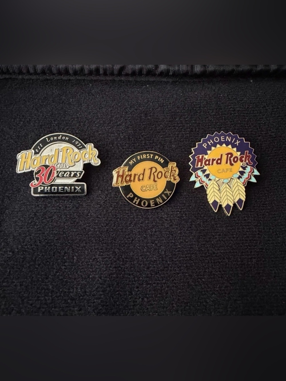 Lot of 3 Vintage Hard Rock Cafe Pins - Phoenix